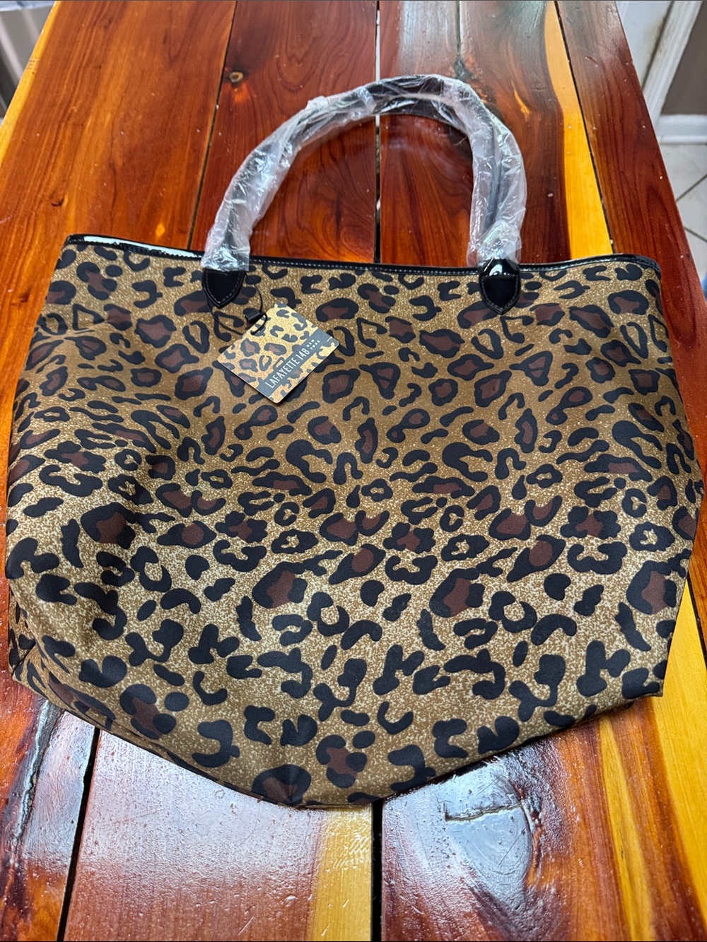Lafayette 148 New York Leopard-Print Tote in Brown and Black